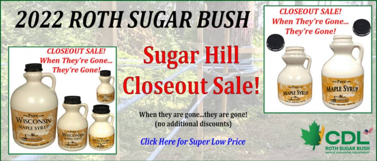 Roth Sugar Bush Maple Equipment Maple Syrup Cadott Wi 0582